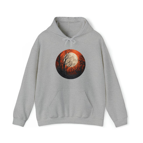 Halloween Harvest Moon - Graphic Hooded Sweatshirt Sport Grey